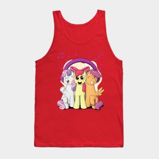 Cutie Mark Crusaders with Headphones Tank Top